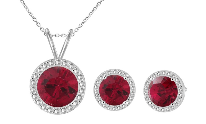 Image 32: Birthstone Set with Austrian Crystals