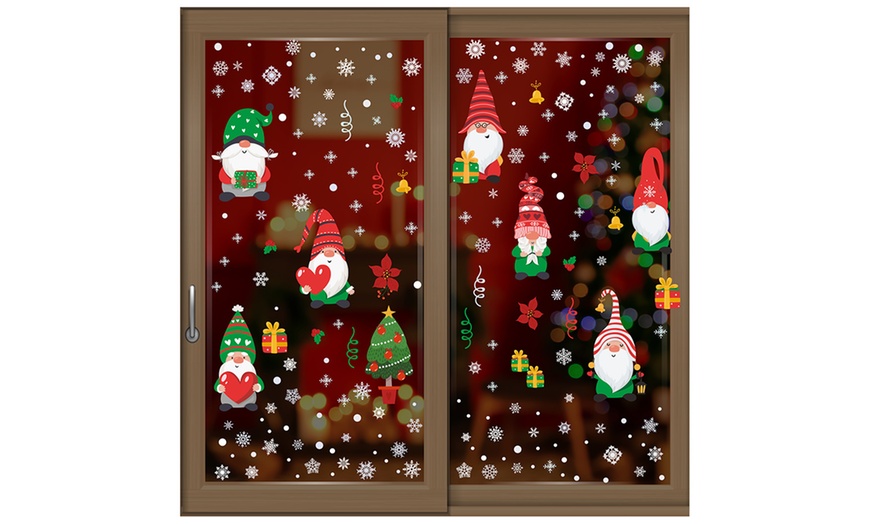 Image 3: Christmas Window Clings Set