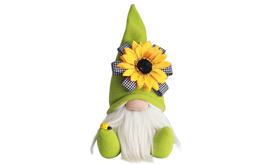 Image 7: Sunflower and Bee Faceless Gnome Decoration