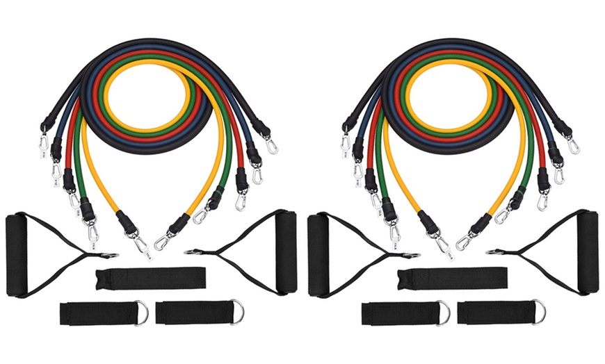 Image 2: One or Two 11-Piece Resistance Band Sets