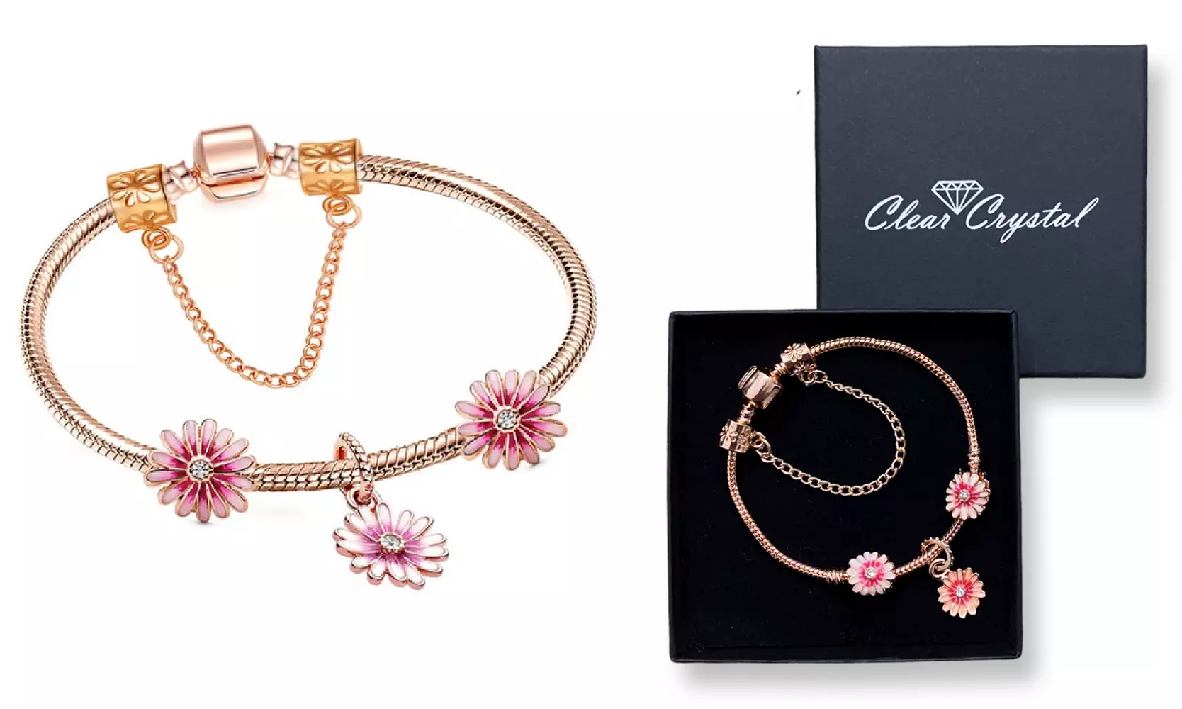 Bracelet à breloques fleurs - Primary Image