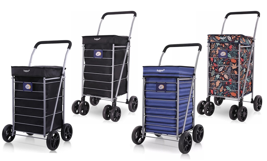 Image 2: Hoppa Lightweight Four or Six Wheel Folding Shopping Trolley