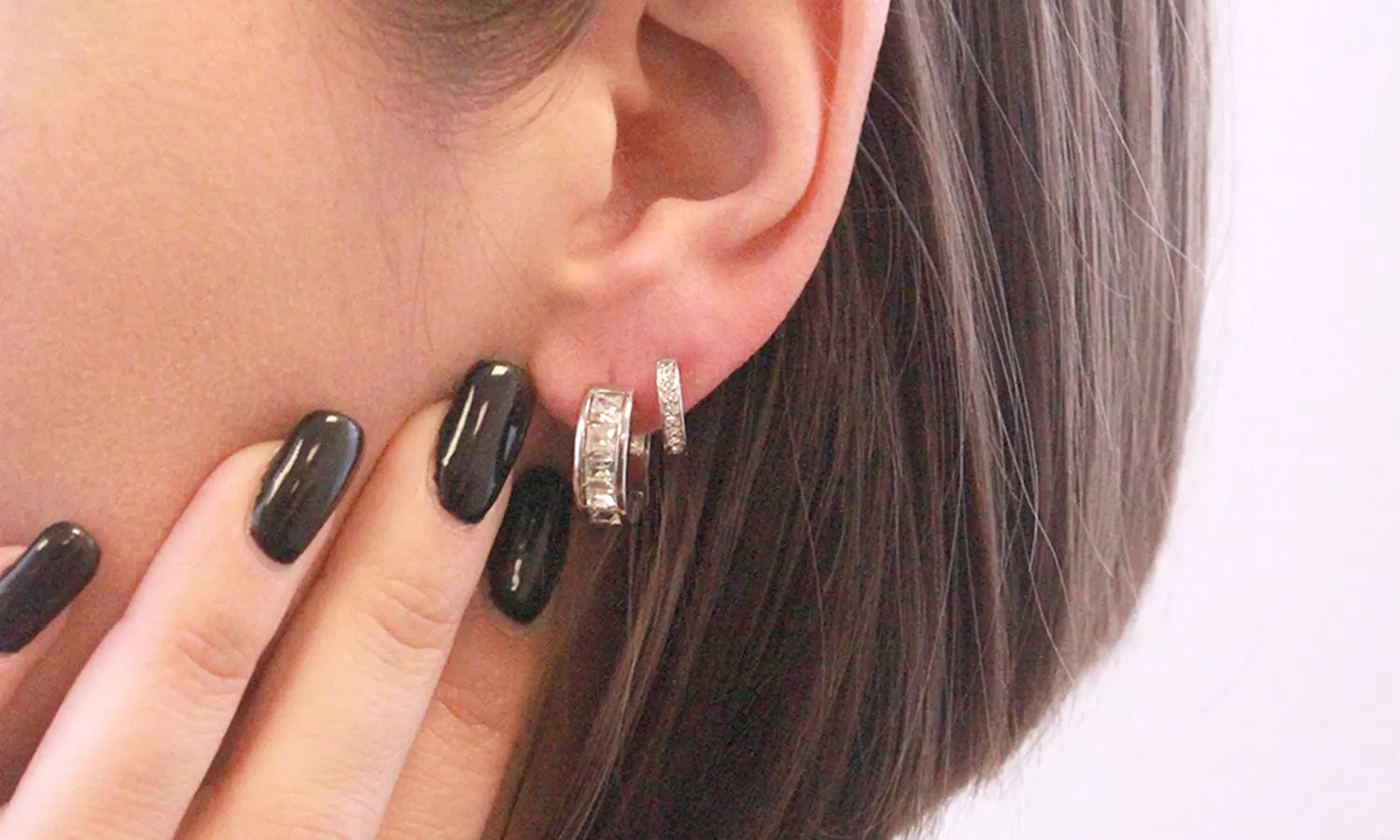 1x, 2x oder 3x Damen-Creolen mit österreichischen Kristallen