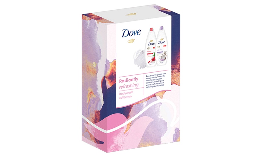 Image 9: Up to Four Dove Radiantly Refreshing Body Wash Collection Sets