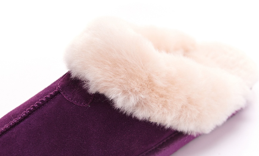 Image 28: Snow Paw Sheepskin Slippers