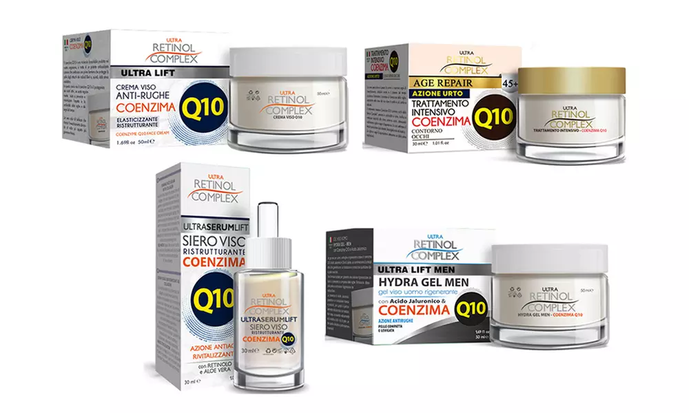Pacchetto da 3 Creme Viso Antirughe Coenzima Q10 - Elasticizzante e Ristrutturante - Primary Image