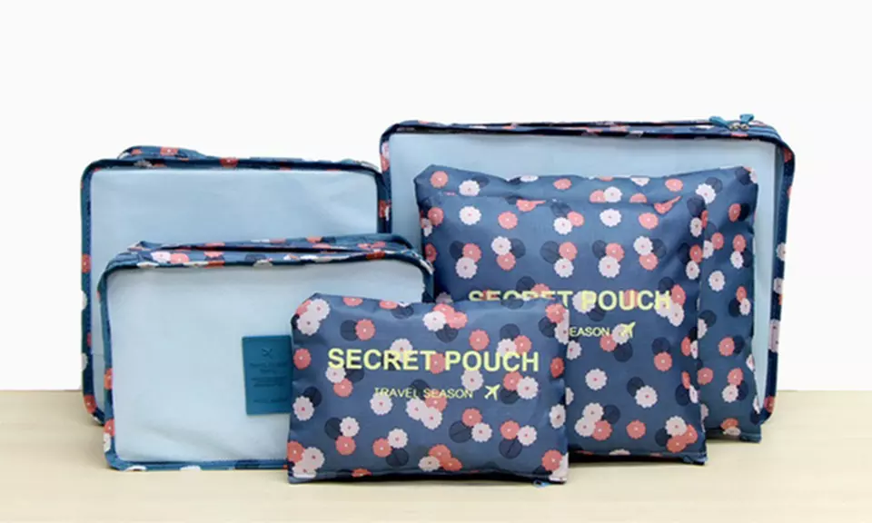 Set van 6 bagage opbergzakken