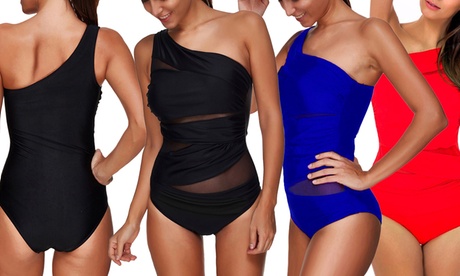 Costume da bagno monospalla disponibile in 2 colori e varie taglie