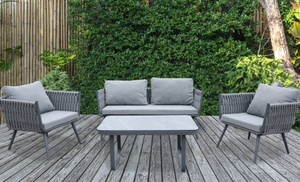 Modern-Style Four-Piece Rattan-Effect Furniture Set