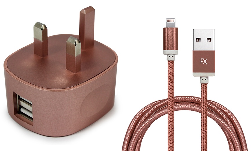 Image 9: Dual-USB Charging Plug for iPhone