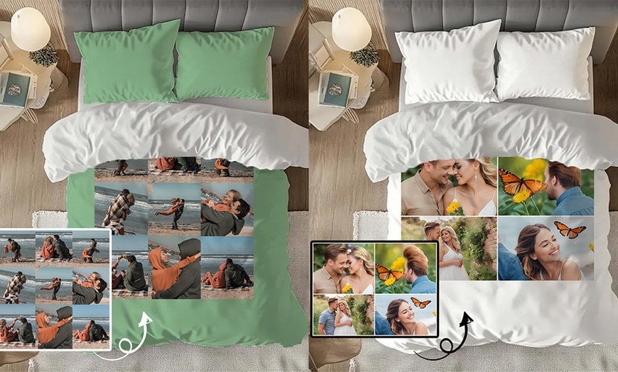 Image 4: Custom Bedding Sets with Photo and Text