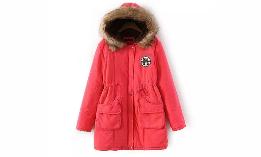 Image 3: Women's Faux Fur Lined Parka Coat