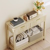 Image 7: HOMCOM Console Table with Fluted Drawers