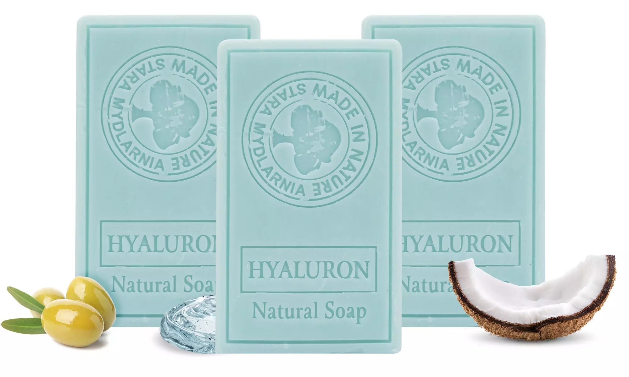 1 à 3 savons solides à l'acide hyaluronique 100 g - Primary Image