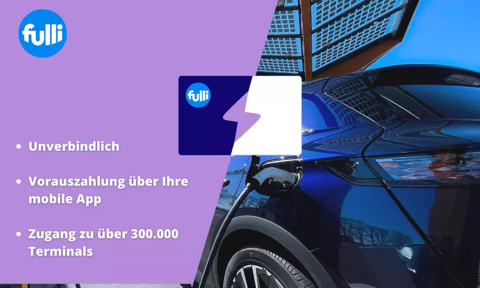 Fulli-Ladekarte für E-Autos, nutzbar an über 300.000 Stationen