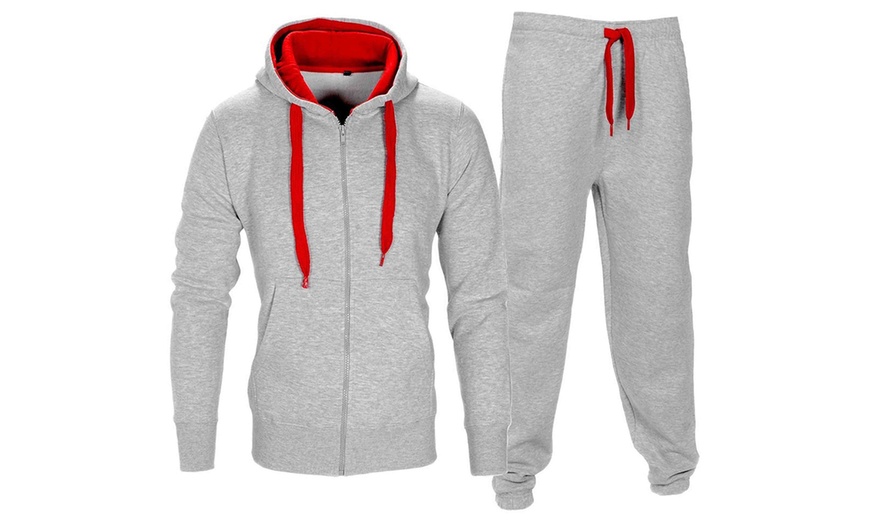 Image 6: Men's Contrast Top and Bottom Tracksuit Set