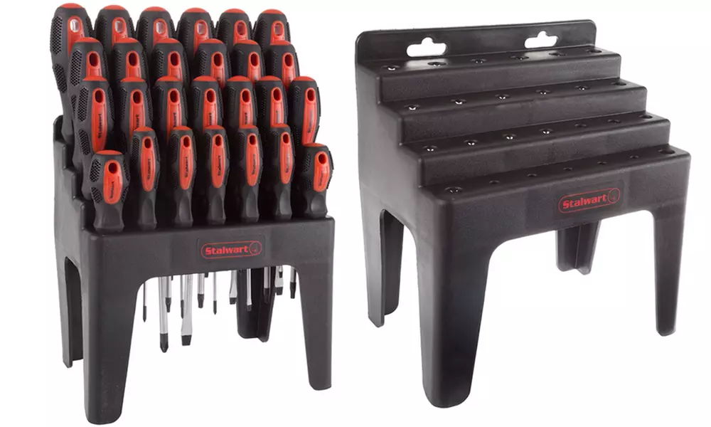 Stalwart Screwdriver Set with Magnetic Tips, Wall Mount, and Stand (27- or 39-Piece) - Second Medium