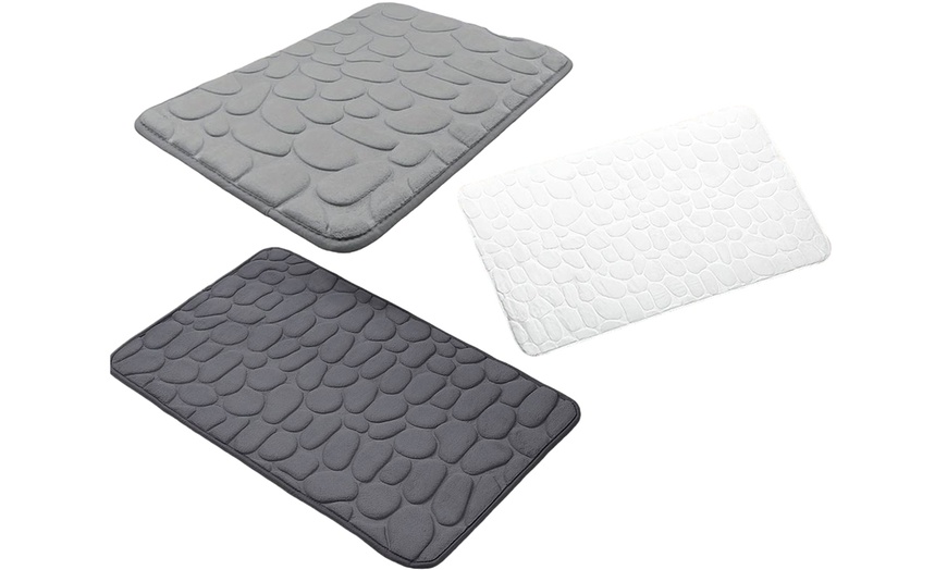 Image 1: One or Two Memory Foam Bath Mats