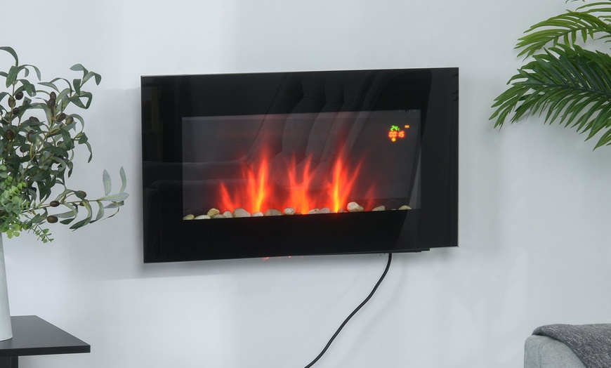 Image 72: HomCom Indoor Fireplace Heater