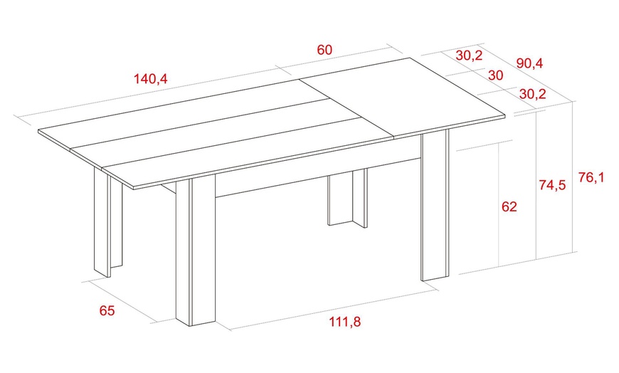 Image 11: Mesa de comedor extensible