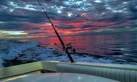 Full-day fishing trip up to 4 people to areas like 302, 425 , 371, Corner - Single Fin Sport Fishing