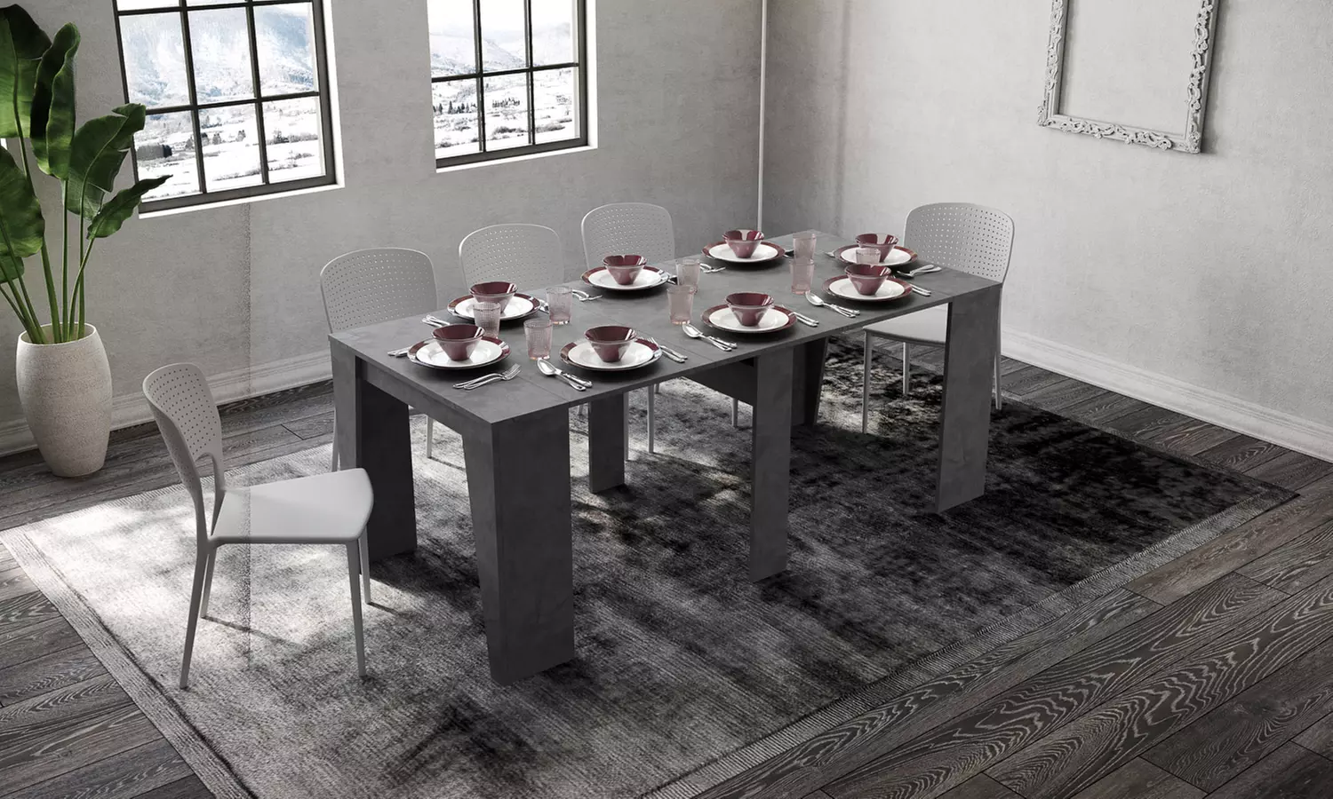 Tavolo Consolle Allungabile Anvar Made in Italy