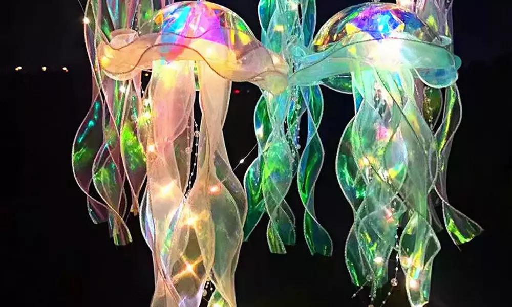 2er-Set LED-Lampen in Quallen-Design