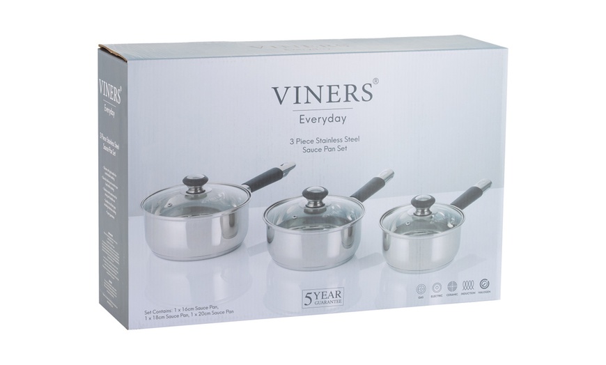 Image 2: Viners Three-Piece Saucepan Set