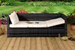 Rattan-Effect Sofa Lounger with Optional Cover - Image 2