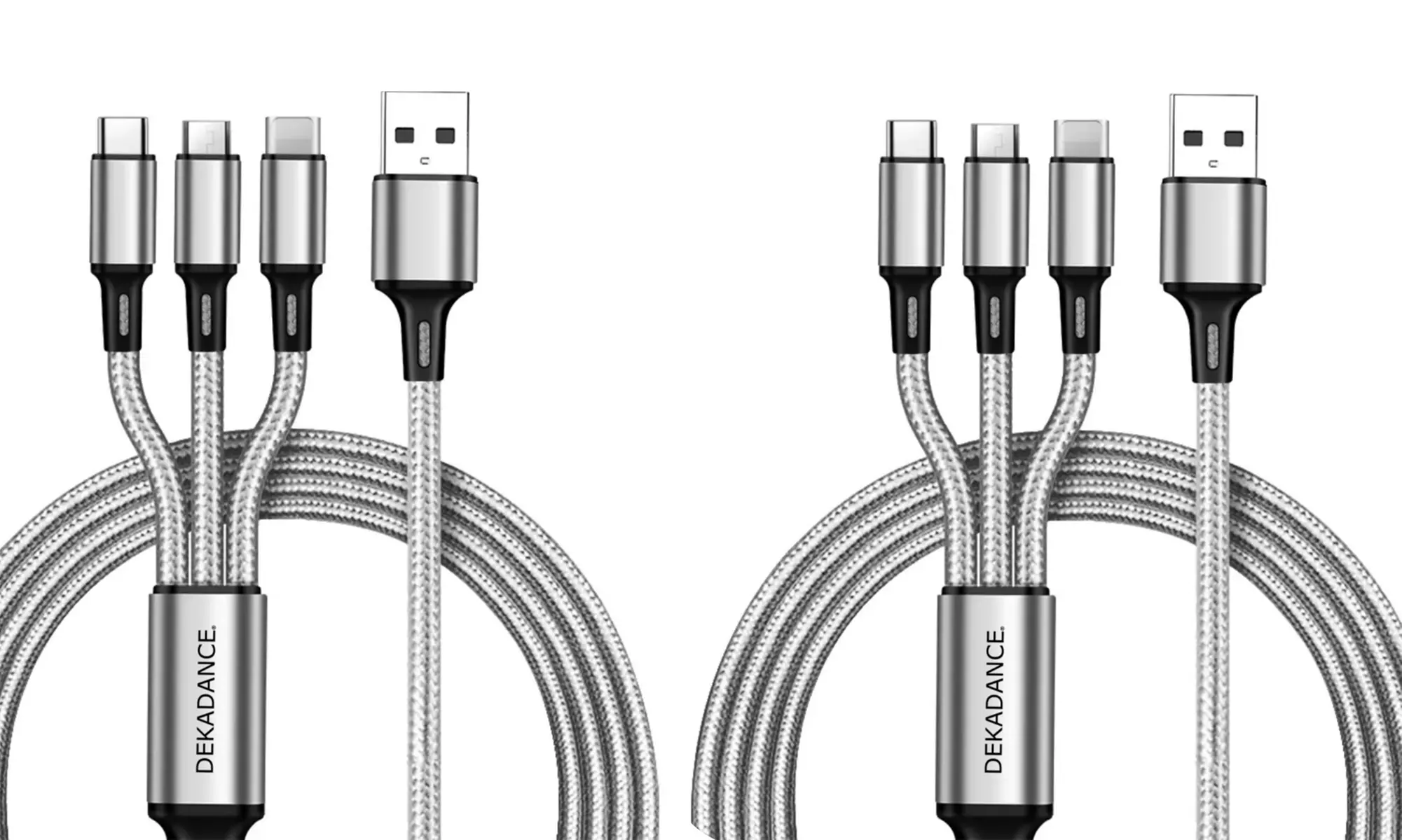 3-in-1 cable (iPhone phone cable,micro USB cable and USB type C cable)
