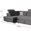 Image 6: Grey Corner Sofa Bed