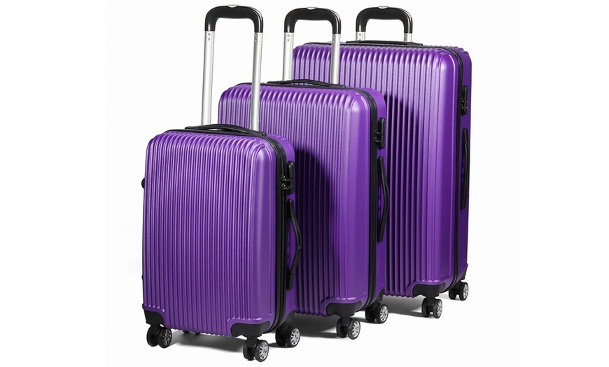 Image 6: Set of Three Lightweight Hard Shell Suitcases