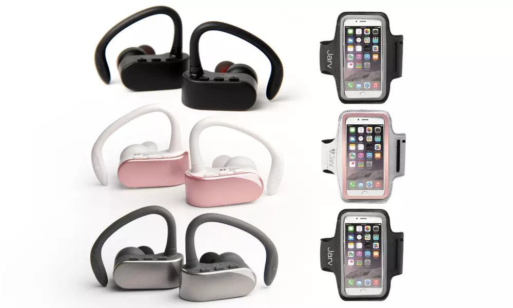 Jarv NMotion Free True Wireless Bluetooth Sport Stereo Earbuds with Optional Armband Bundle - Primary Image