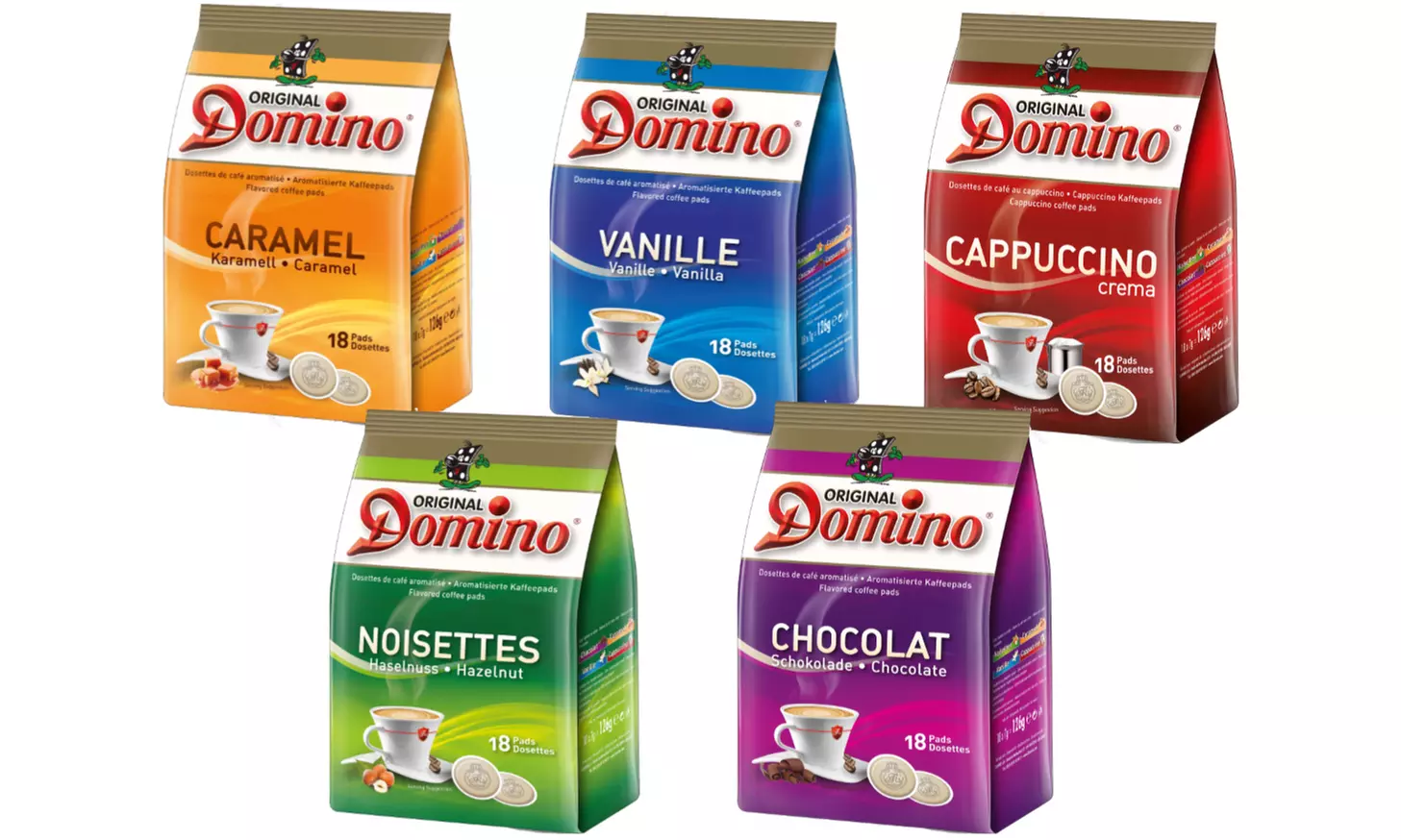 90 ou 180 dosettes de café aromatisé compatibles Senseo® ou autres machines à pression - Primary Image