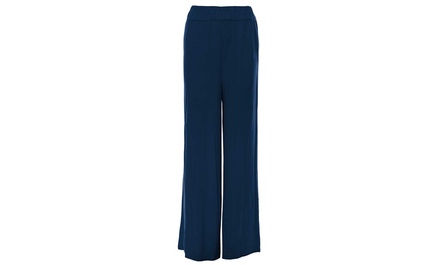 Image 5: Wide Leg Jersey Trousers