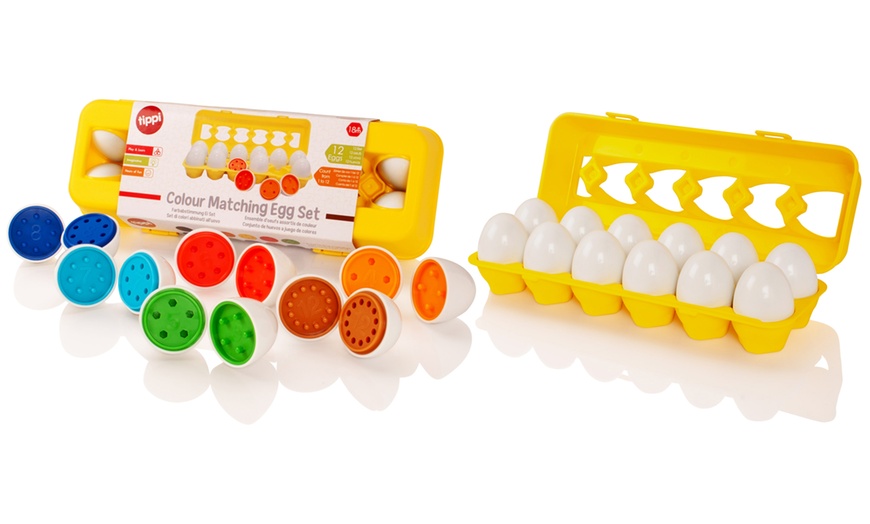 Image 11: Set of 12 Colour Matching Eggs