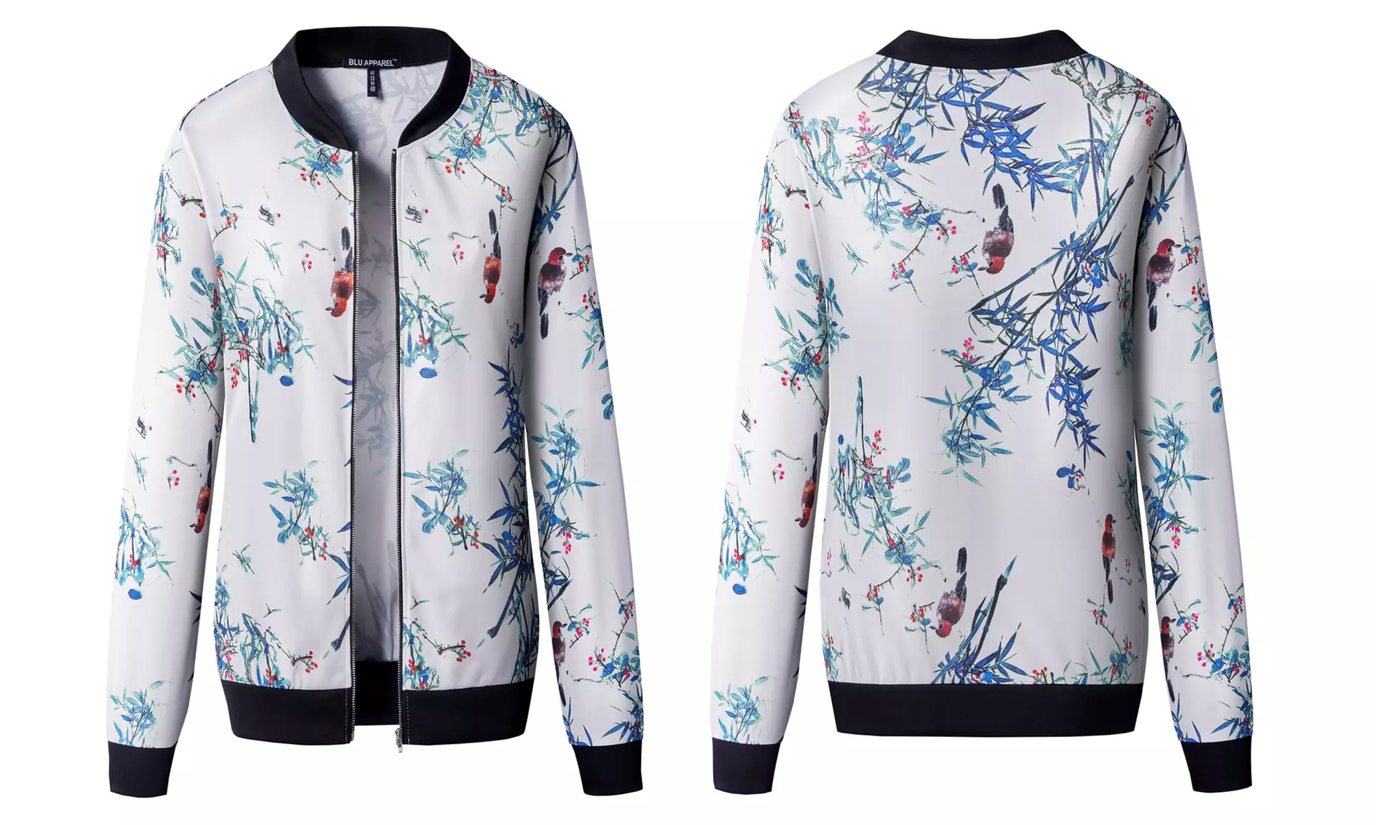 Blu Apparel Floral Bomber Jacket