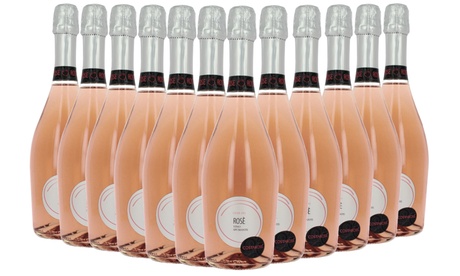 12 bottiglie di Vino spumante rosè Costaross naturale Extra-dry Serena wines con spedizione gratuita