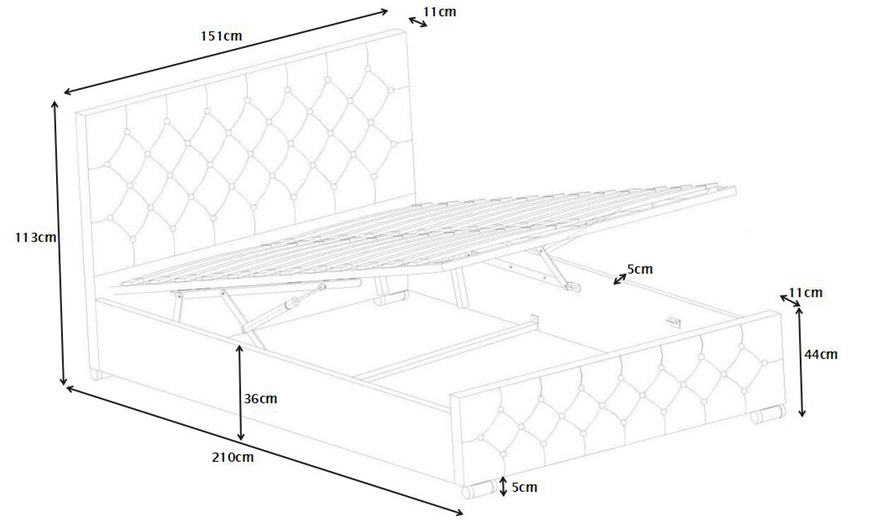 Image 9: Upholstered Ottoman Bed