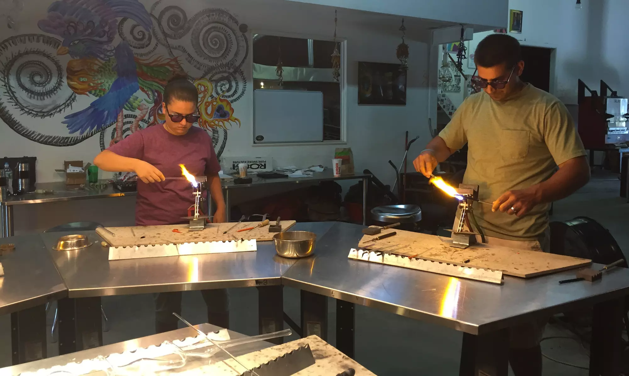 Glassblowing Valentine’s Heart Pendant or Easter Egg Making Class for 1 or 2 at Juggernaut Glass (Up to 51% Off) - Primary Image