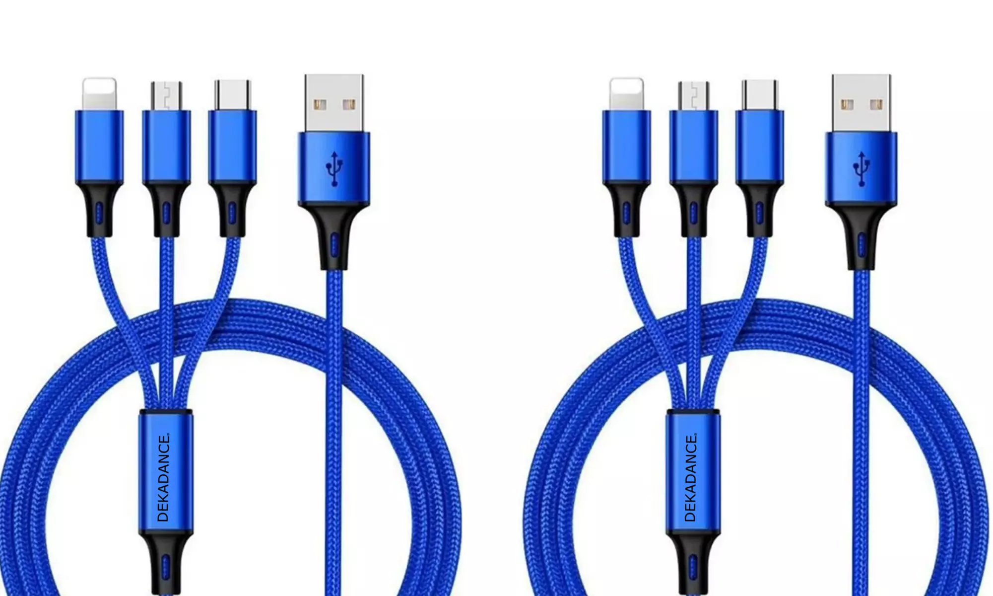 3-in-1 cable (iPhone phone cable,micro USB cable and USB type C cable)