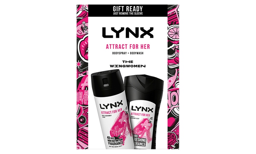 Image 2: Up to Four Lynx Attract For Her Body Spray and Wash Duo Gift Set