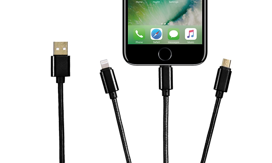 Image 3: 3-in-1 Charge and Sync Cable