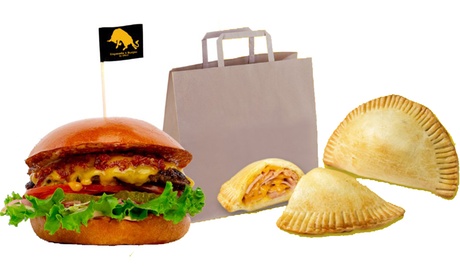 ⏰ Empanada più panino, patatine e bevanda offerto da Empanada & Burger by EPDLT - D'asporto o a domicilio. Prenota&Vai!