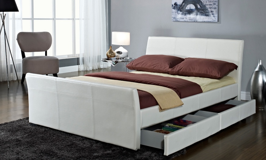 Image 1: Letto Dresden con 4 cassetti