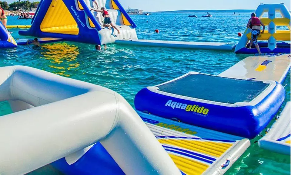 Bounce, Slide & Splash: 50-Minute Aqua Park Session for One Person at GC Aqua Park, Southport ( Up to 8% Off ) - Second Medium