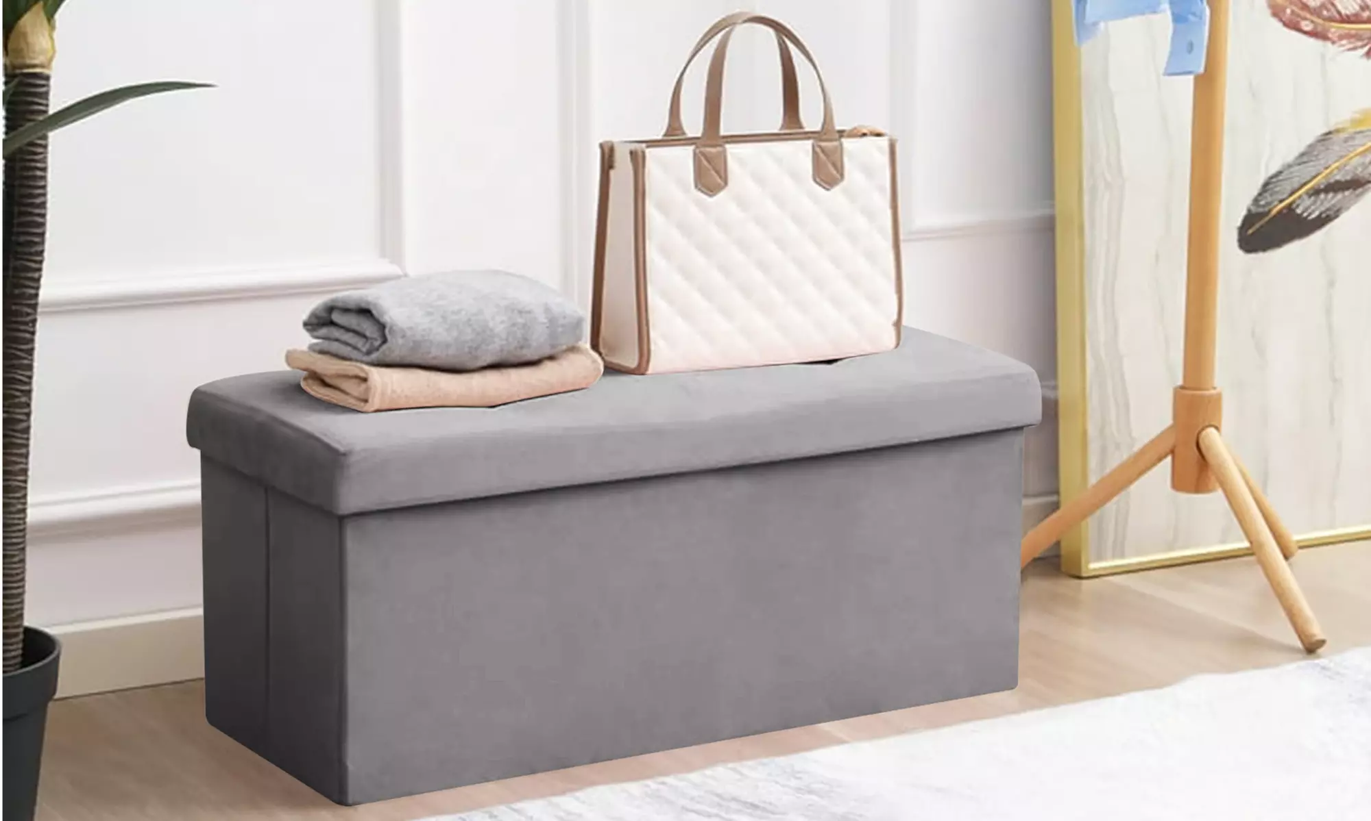 Pouf in Velluto Rettangolare