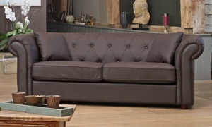  Laguna Leather Chesterfield Sofa 