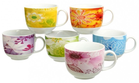 Confezione 6 tazzine Iris Tognana in porcellana