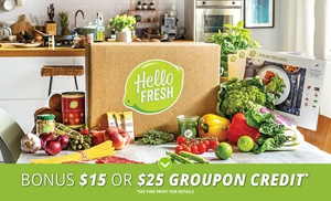 HelloFresh Meal Plans + BONUS Groupon Credit